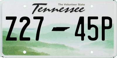 TN license plate Z2745P