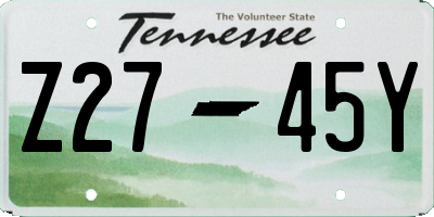 TN license plate Z2745Y