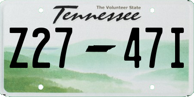 TN license plate Z2747I