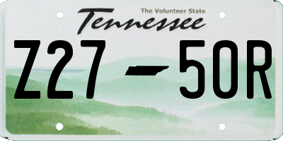 TN license plate Z2750R