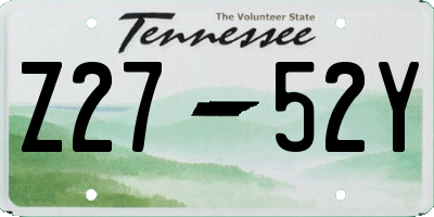 TN license plate Z2752Y