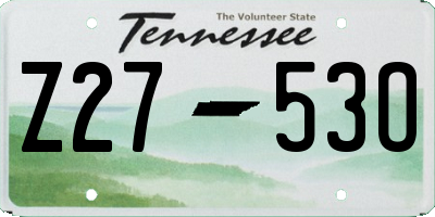 TN license plate Z2753O