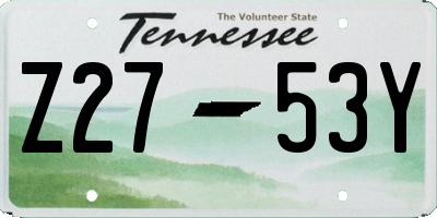 TN license plate Z2753Y