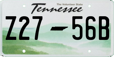 TN license plate Z2756B