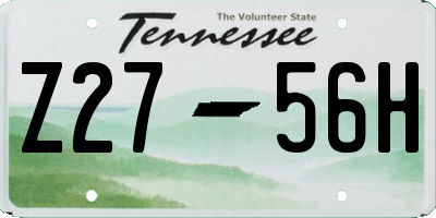TN license plate Z2756H