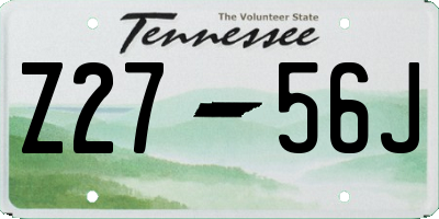 TN license plate Z2756J