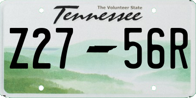 TN license plate Z2756R
