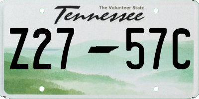 TN license plate Z2757C