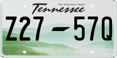 TN license plate Z2757Q