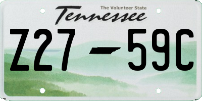 TN license plate Z2759C