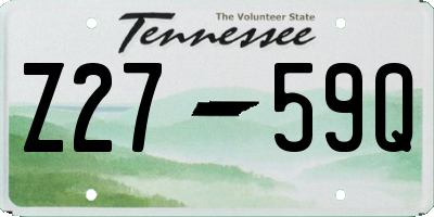 TN license plate Z2759Q