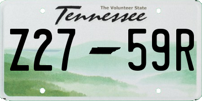 TN license plate Z2759R