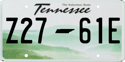 TN license plate Z2761E