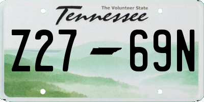 TN license plate Z2769N