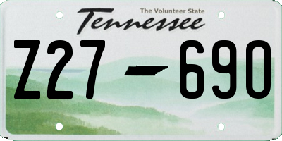 TN license plate Z2769O
