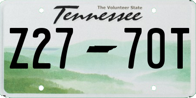 TN license plate Z2770T