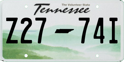 TN license plate Z2774I