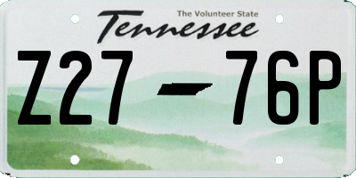 TN license plate Z2776P