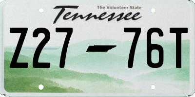 TN license plate Z2776T