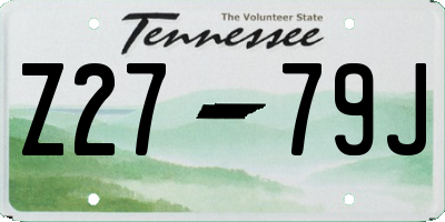 TN license plate Z2779J