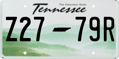 TN license plate Z2779R