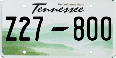 TN license plate Z2780O