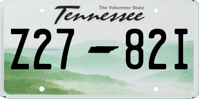 TN license plate Z2782I