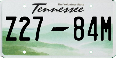 TN license plate Z2784M