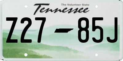 TN license plate Z2785J