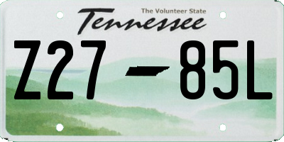 TN license plate Z2785L