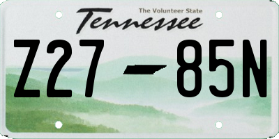 TN license plate Z2785N