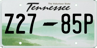 TN license plate Z2785P