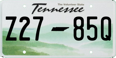 TN license plate Z2785Q