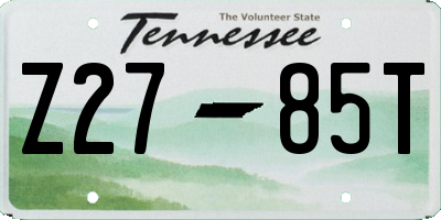 TN license plate Z2785T