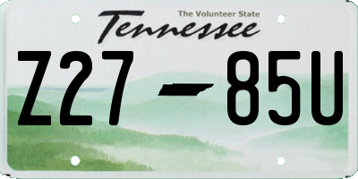 TN license plate Z2785U