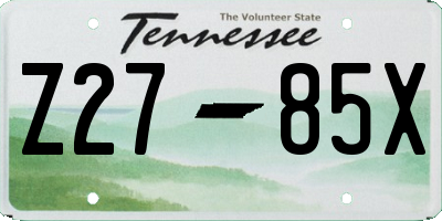 TN license plate Z2785X