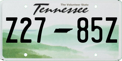 TN license plate Z2785Z