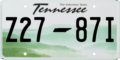 TN license plate Z2787I