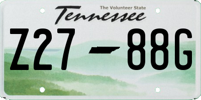 TN license plate Z2788G