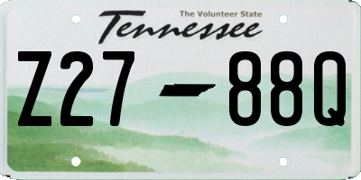TN license plate Z2788Q