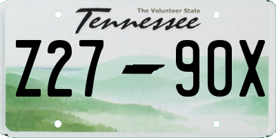 TN license plate Z2790X