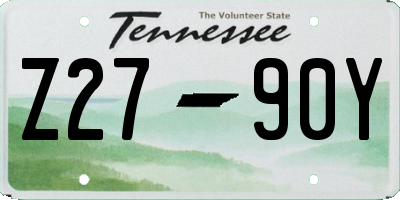 TN license plate Z2790Y