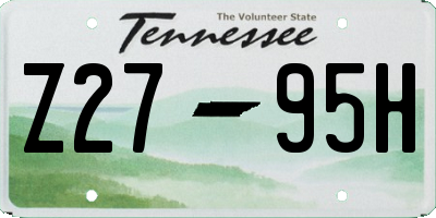 TN license plate Z2795H