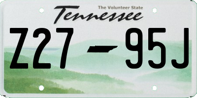 TN license plate Z2795J