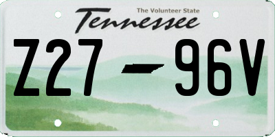 TN license plate Z2796V