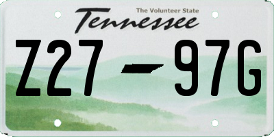 TN license plate Z2797G