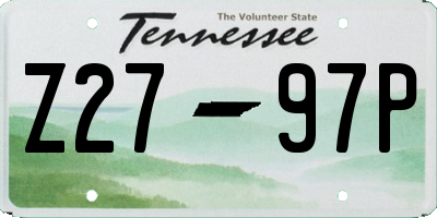 TN license plate Z2797P