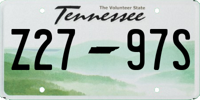 TN license plate Z2797S