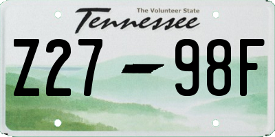 TN license plate Z2798F