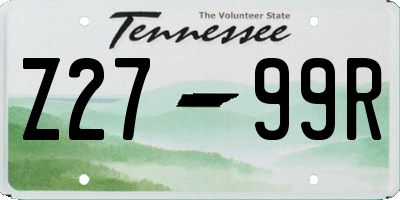 TN license plate Z2799R